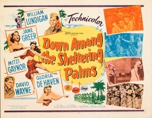 Down Among the Sheltering Palms movie posters (1953) tote bag