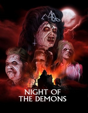 Night of the Demons movie posters (1988) wood print