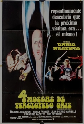 4 mosche di velluto grigio movie posters (1971) metal framed poster