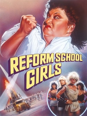 Reform School Girls movie posters (1986) wooden framed poster