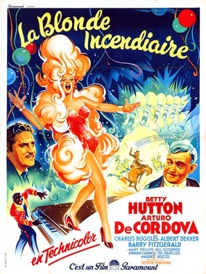 Incendiary Blonde movie posters (1945) pillow