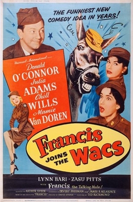 Francis Joins the WACS movie posters (1954) wooden framed poster