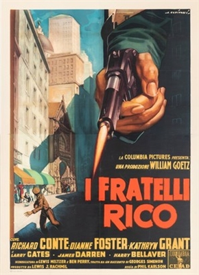 The Brothers Rico movie posters (1957) wood print