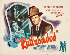 Railroaded! movie posters (1947) wood print