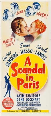 A Scandal in Paris movie posters (1946) wood print