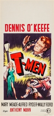 T-Men movie posters (1947) wood print