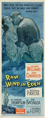 Raw Wind in Eden movie posters (1958) wood print