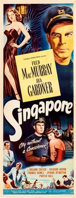 Singapore movie posters (1947) wooden framed poster