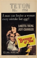 Because of You movie posters (1952) t-shirt #3620496