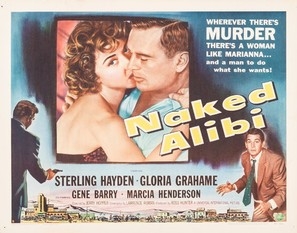 Naked Alibi movie posters (1954) wood print