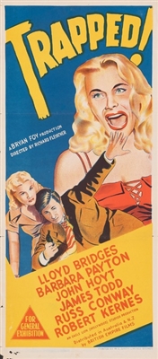 Trapped movie posters (1949) wood print