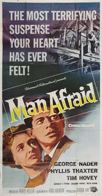 Man Afraid movie posters (1957) poster with hanger