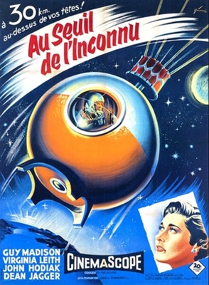 On the Threshold of Space movie posters (1956) wood print