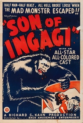 Son of Ingagi movie posters (1940) wooden framed poster