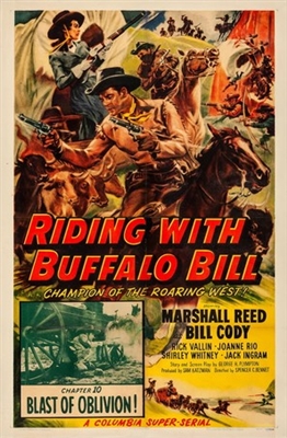 Riding with Buffalo Bill movie posters (1954) metal framed poster