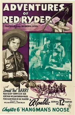 Adventures of Red Ryder movie posters (1940) wood print