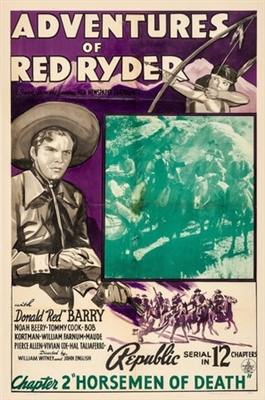 Adventures of Red Ryder movie posters (1940) metal framed poster