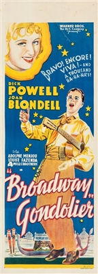 Broadway Gondolier movie posters (1935) canvas poster