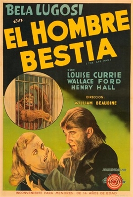 The Ape Man movie posters (1943) wood print