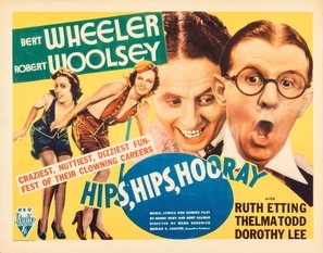 Hips, Hips, Hooray! movie posters (1934) wood print