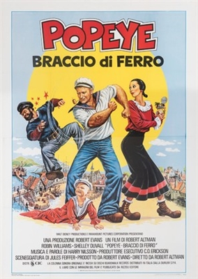 Popeye movie posters (1980) metal framed poster