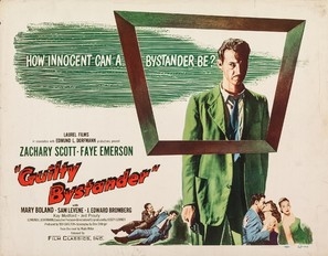 Guilty Bystander movie posters (1950) wood print