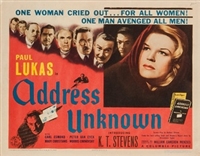 Address Unknown movie posters (1944) sweatshirt #3632937