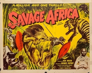 Savage Africa movie posters (1950) wood print
