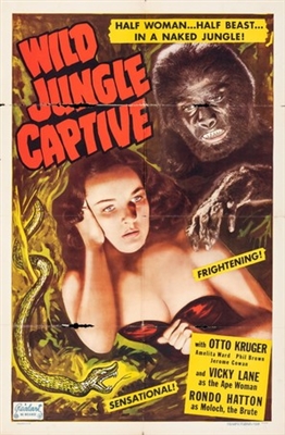 The Jungle Captive movie posters (1945) wooden framed poster