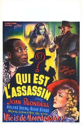 Topper Returns movie posters (1941) wood print