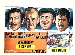 Le cerveau movie posters (1969) wooden framed poster