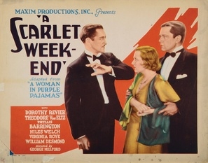 A Scarlet Week-End movie posters (1932) wood print
