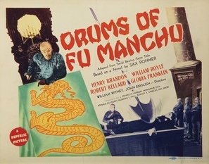 Drums of Fu Manchu movie posters (1943) wooden framed poster