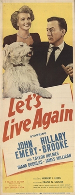 Let's Live Again movie posters (1948) pillow