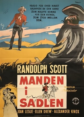 Man in the Saddle movie posters (1951) pillow