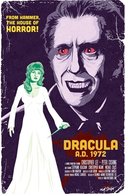Dracula A.D. 1972 movie posters (1972) wood print