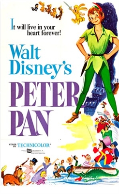 Peter Pan movie posters (1953) metal framed poster