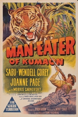 Man-Eater of Kumaon movie posters (1948) wooden framed poster