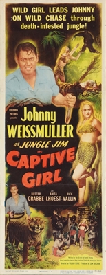 Captive Girl movie posters (1950) wood print