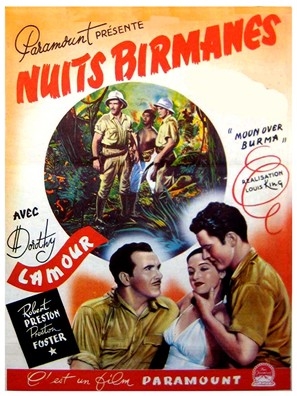 Moon Over Burma movie posters (1940) wood print