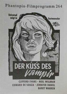 The Kiss of the Vampire movie posters (1963) canvas poster
