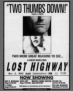 Lost Highway movie posters (1997) metal framed poster