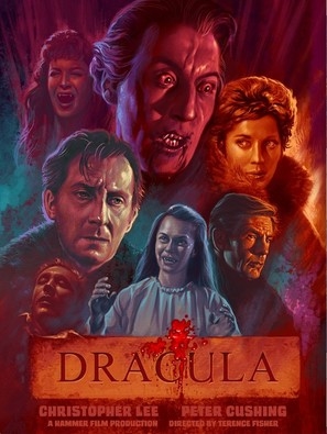 Dracula movie posters (1958) wood print