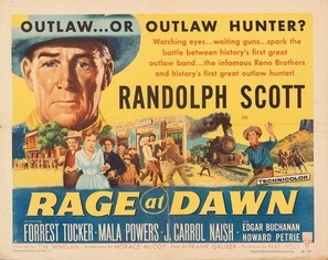 Rage at Dawn movie posters (1955) wood print