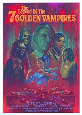 The Legend of the 7 Golden Vampires movie posters (1974) wooden framed poster