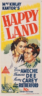 Happy Land movie posters (1943) wood print