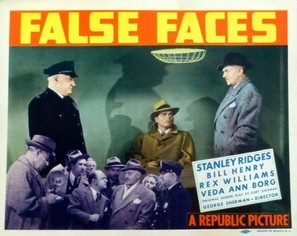 False Faces movie posters (1943) pillow