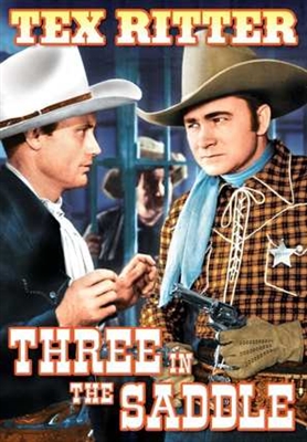 Three in the Saddle movie posters (1945) wooden framed poster