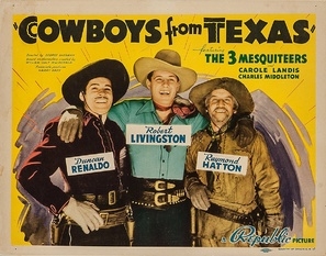 Cowboys from Texas movie posters (1939) poster with hanger