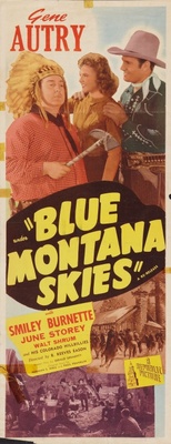 Blue Montana Skies movie poster (1939) wooden framed poster